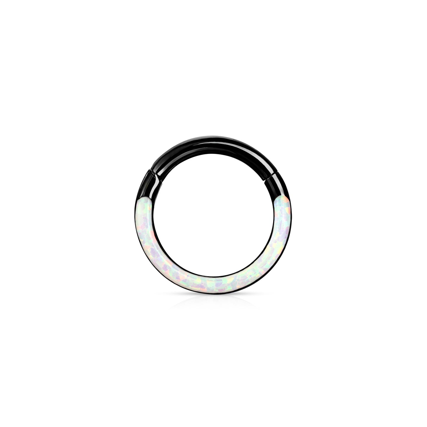 ✨ White Opal Hinged Clicker Hoop