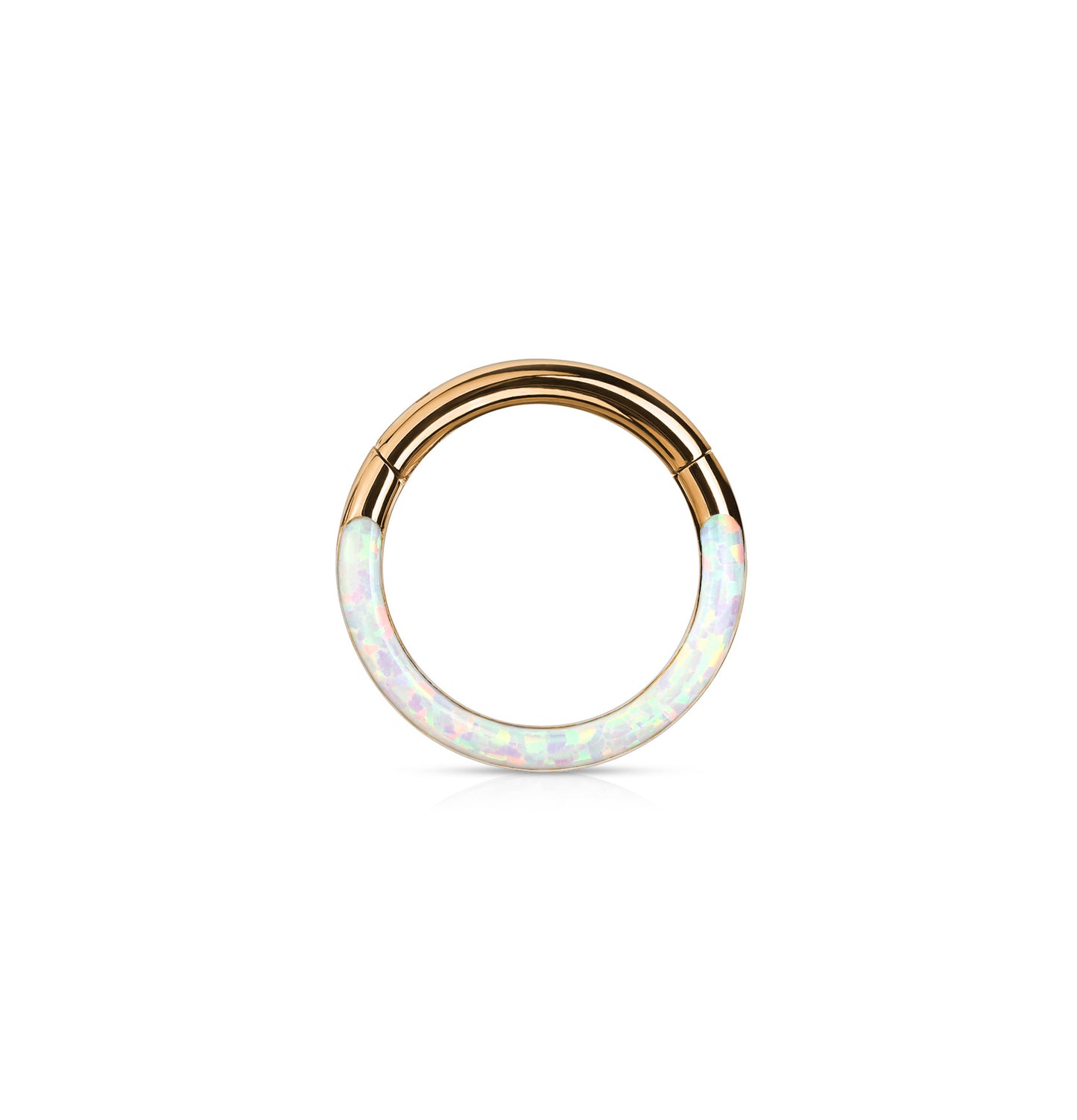 ✨ White Opal Hinged Clicker Hoop