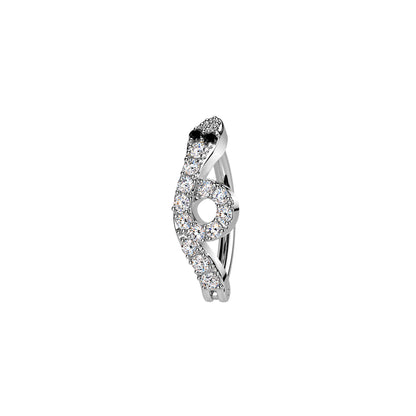 ✨ Snake CZ Hinged Belly Button Ring
