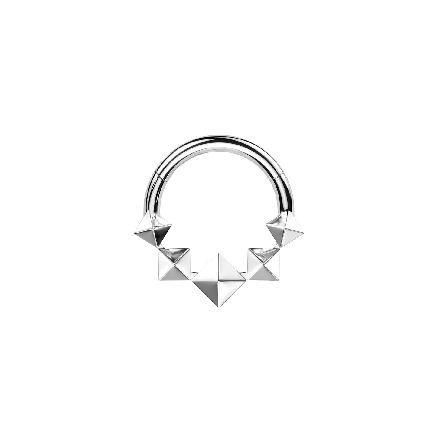 ✨ Titanium Diamond-Shaped Facing Hinged Hoop 16G