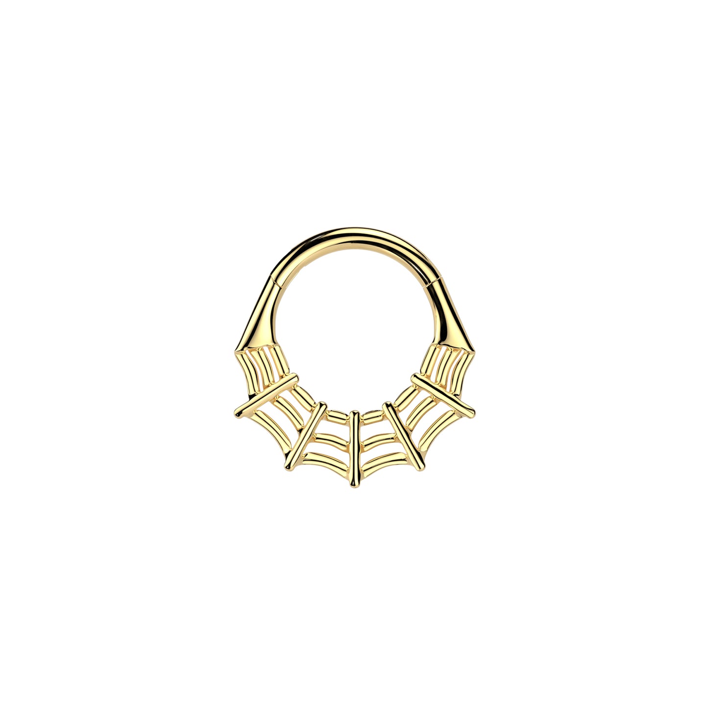 ✨ 16G Titanium Spider Web Hinged Segment Ring