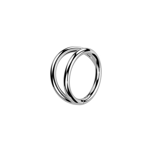 ✨ Titanium Hinged Double Hoop Segment Ring