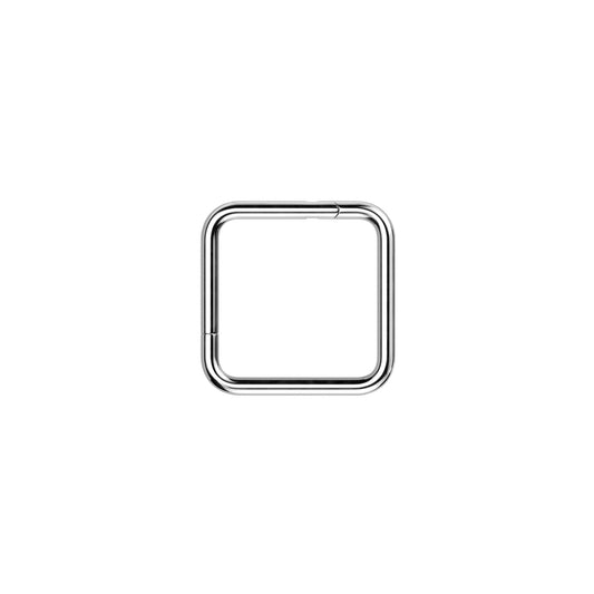 ✨ Titanium Square Hinged Segment Hoop Ring