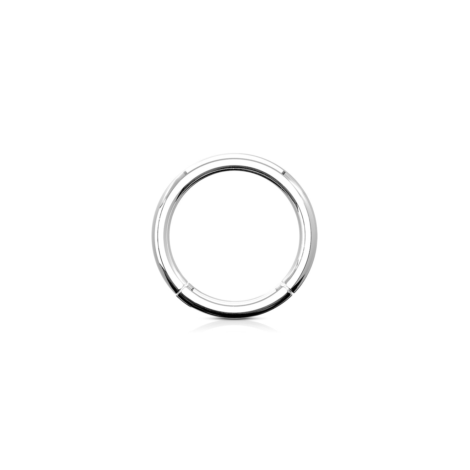 20G titanium plain hinged hoop clicker ring for nose cartilage piercing