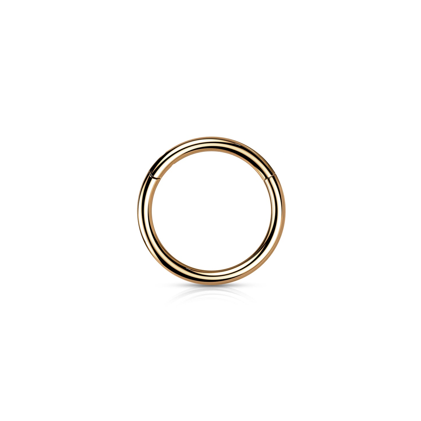 ✨ Rose Gold Surgical Steel Plain Hinged Clicker Hoop