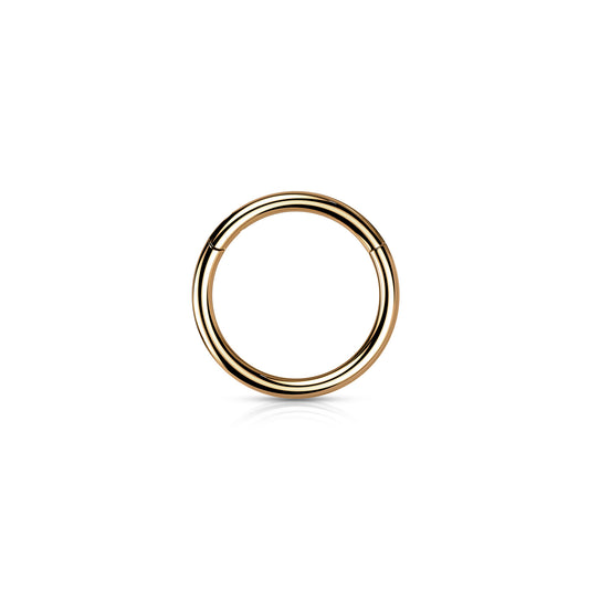 ✨ Rose Gold Surgical Steel Plain Hinged Clicker Hoop