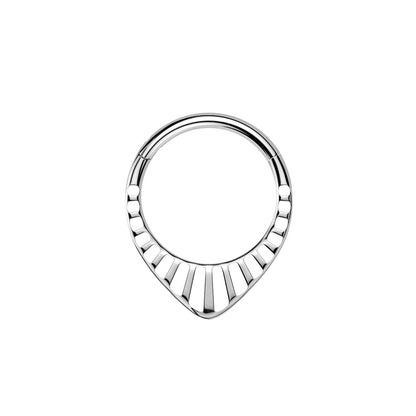 Implant grade titanium hinged hoop ring for daith piercing
