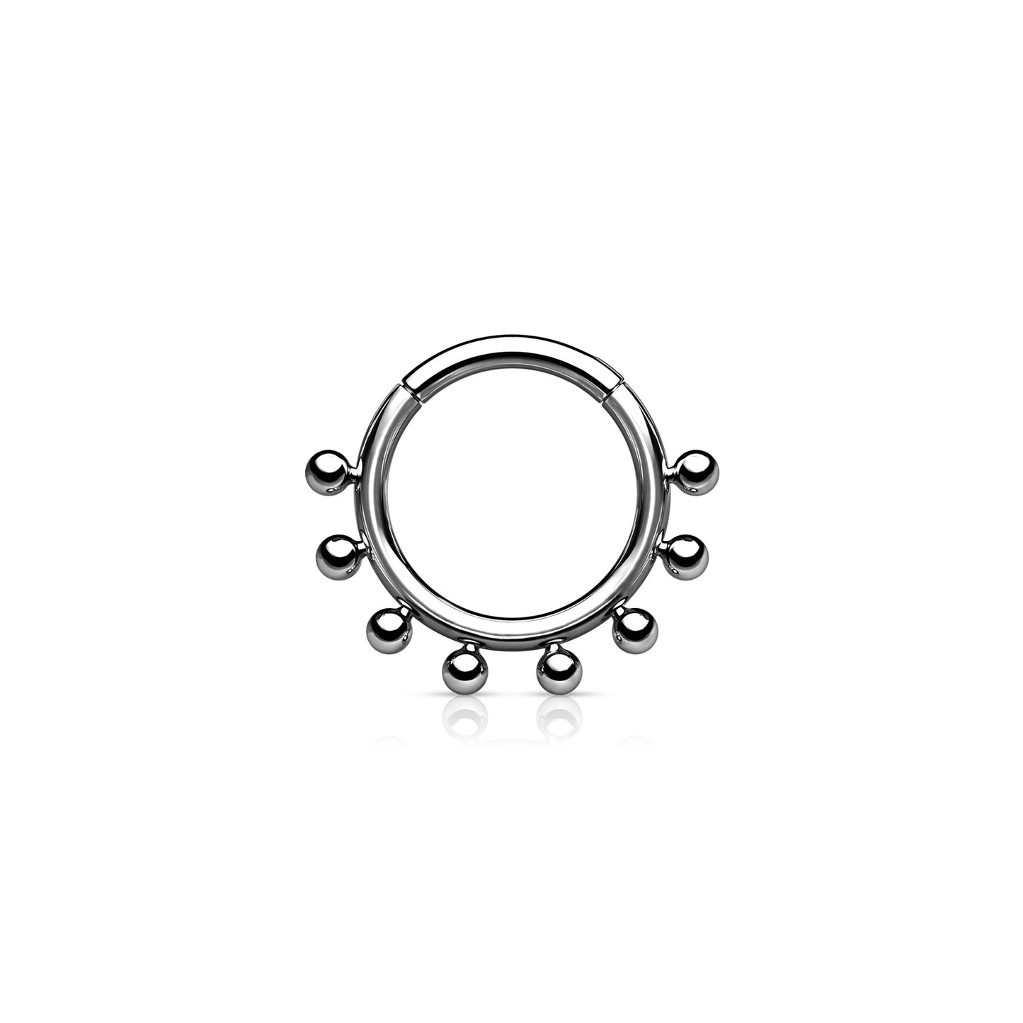 ✨ Titanium Outer Decorative Spheres Hoop 16G