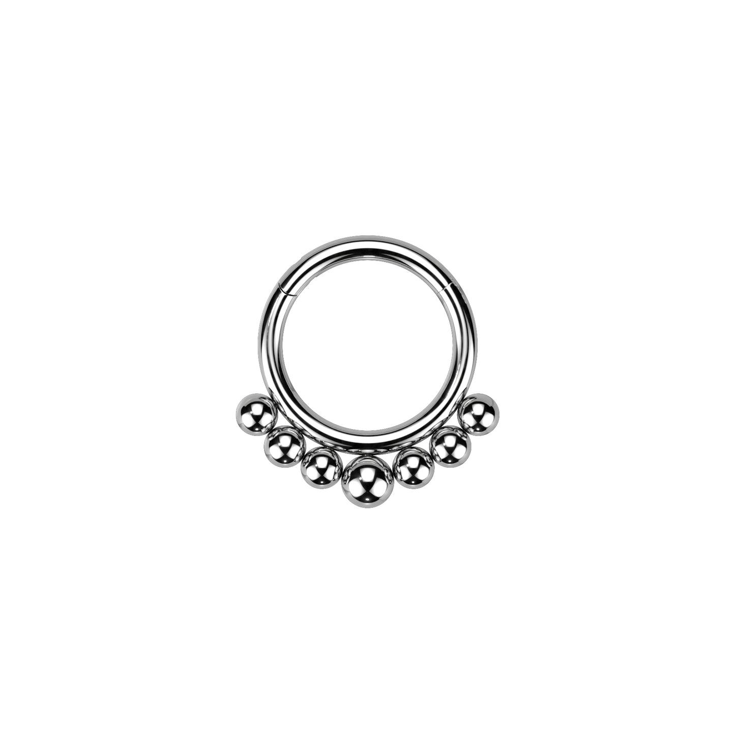 ✨ Titanium Outer Balls Hinged Clicker Hoop 16G