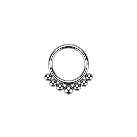 ✨ Titanium Outer Balls Hinged Clicker Hoop 16G