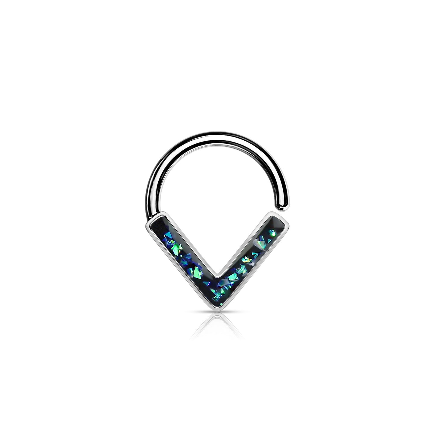 ✨ Opal Glitter Chevron Bendable Hoop