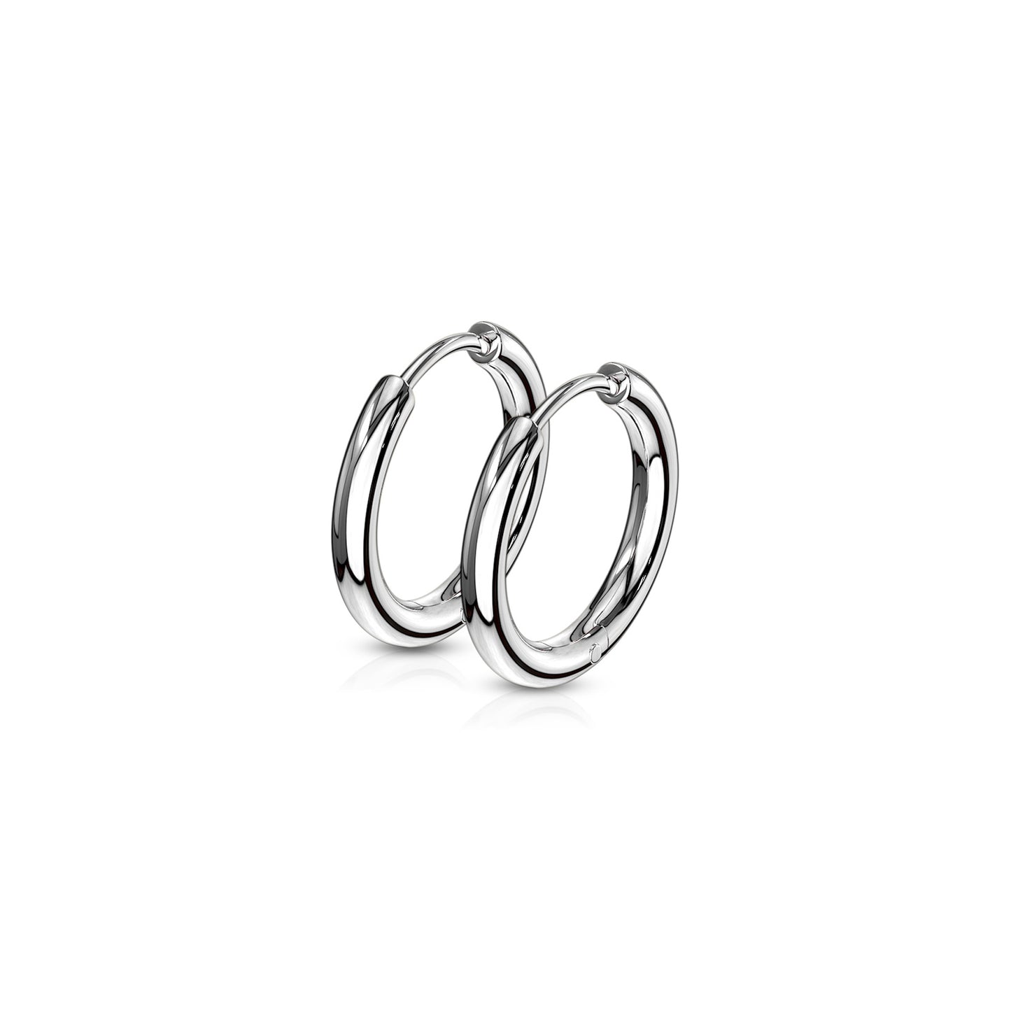 Surgical Steel Plain Huggie Hoop Earrings 2.5mm