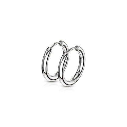 Surgical Steel Plain Huggie Hoop Earrings 2.5mm