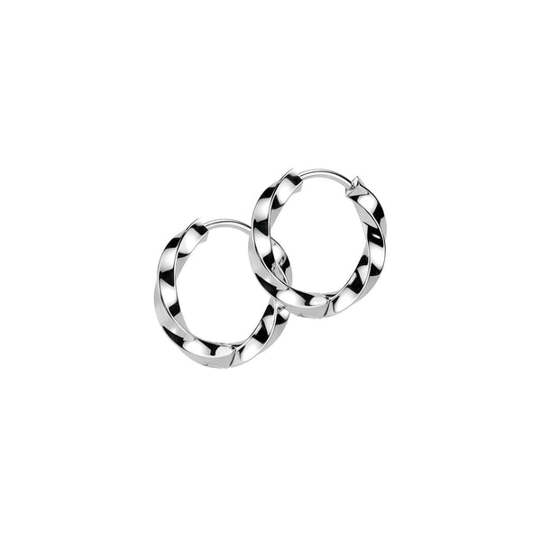 Surgical Steel Twisted Hinged Hoop Earrings 18G | Vital Piercing