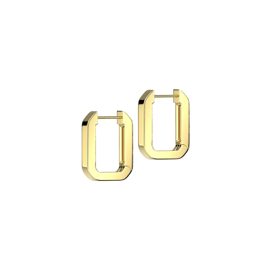 ✨ Surgical Steel Rectangle Hinged Hoop Earrings