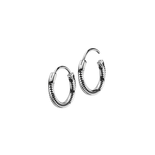 ✨ Stainless Steel Hinged Hoop Earrings with Twist