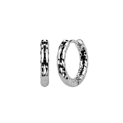 ✨ 2.6mm Thick Hammered Hoop Earrings