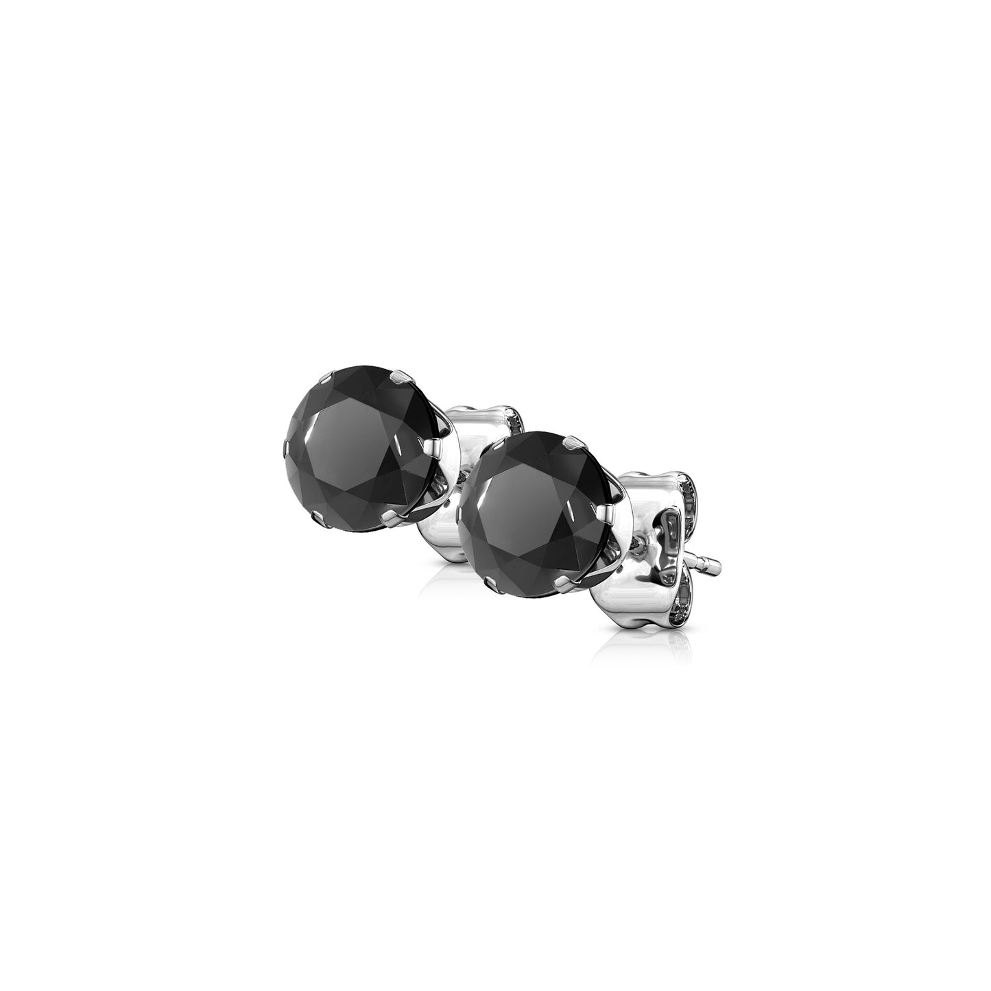 ✨ Surgical Steel Black CZ Stud Earrings