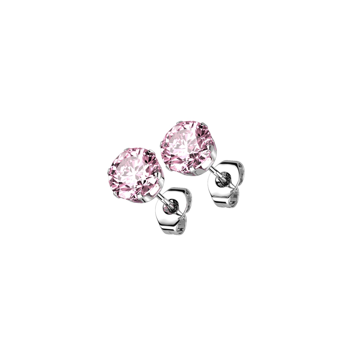 ✨ Surgical Steel Pink CZ Stud Earrings