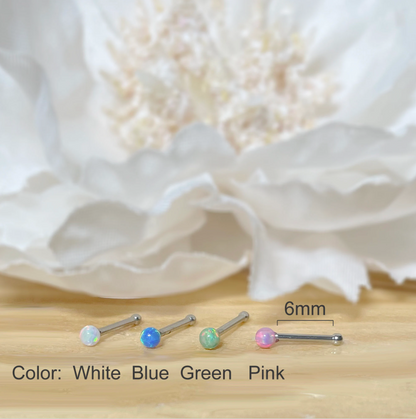 ✨ Opal Ball Nose Bone Stud 20G
