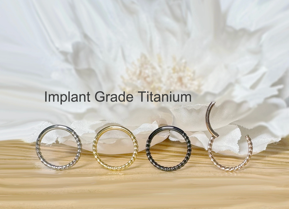 ✨ Titanium Braided Hinged Segment Hoop 16G