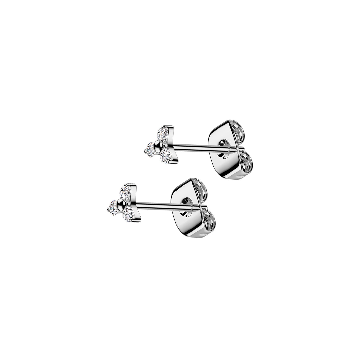 ✨ Implant Grade Titanium Trinity CZ Stud Earring