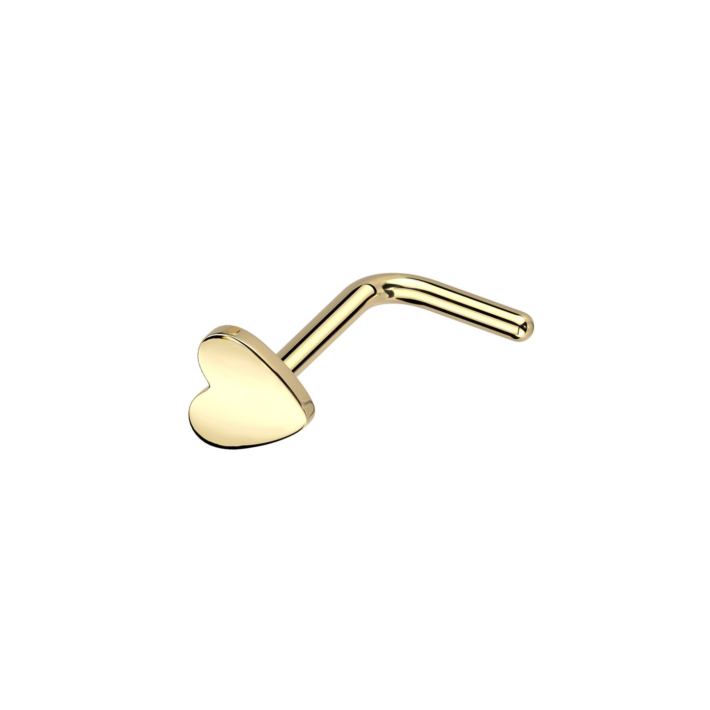 ✨ Titanium Heart Top L-Bend Nose Ring