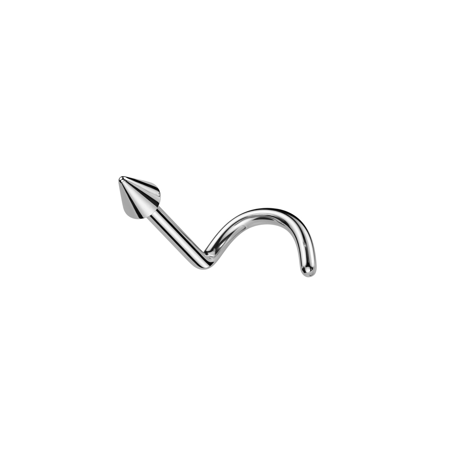 ✨ Titanium Spike Nose Screw Ring