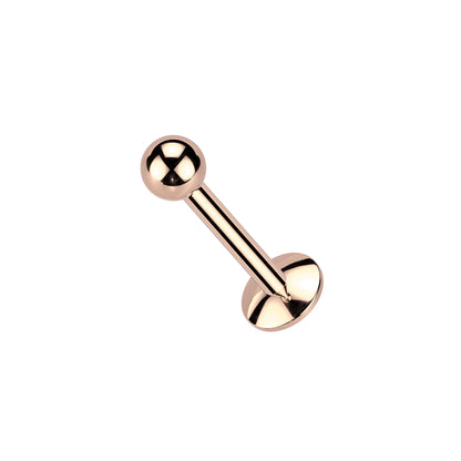 ✨ Titanium 16G Round Ball Top with Internally Threaded Labret Bar