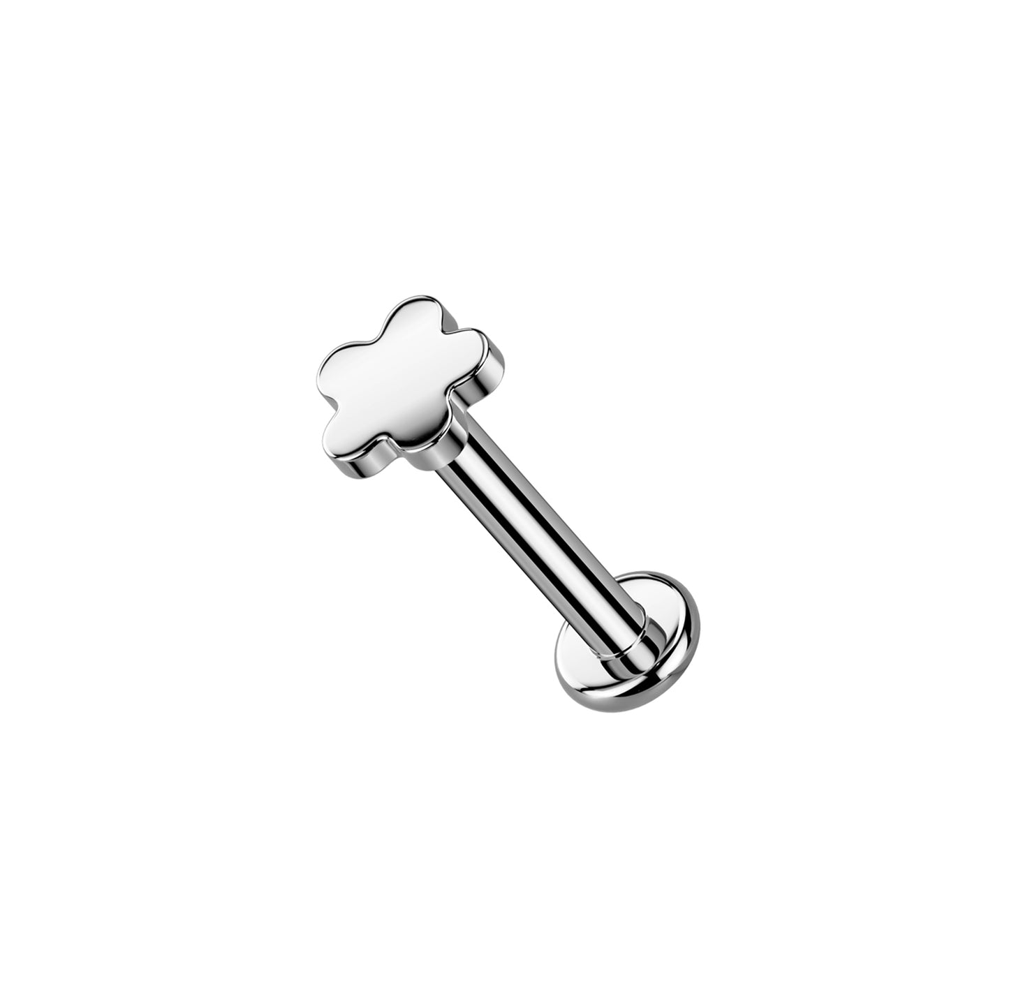 ✨ Titanium 16G Flower Top with Internally Threaded Labret Bar