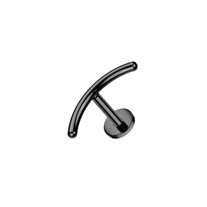 ✨ Titanium Curved Bar Top Internally Threaded Labret 16G