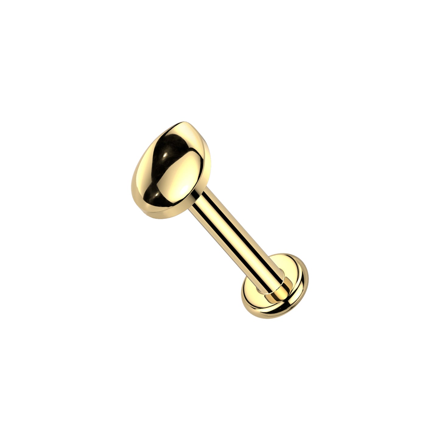 ✨ 16G Implant Grade Titanium Internally Threaded Teardrop Top Labret Bar
