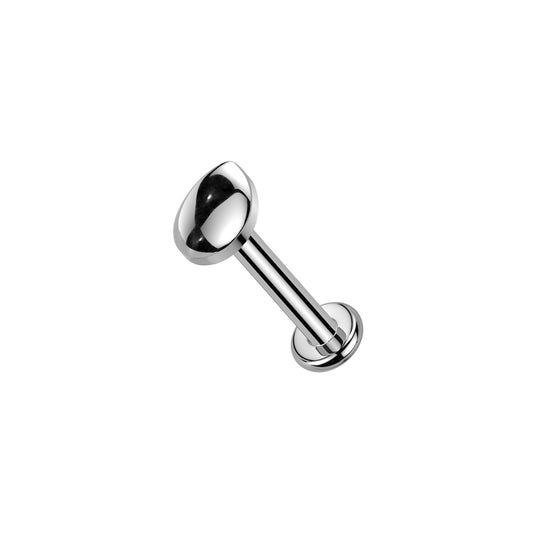 ✨ 16G Implant Grade Titanium Internally Threaded Teardrop Top Labret Bar