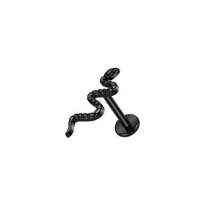 ✨ Titanium Snake Internally Threaded Labret Bar 16G