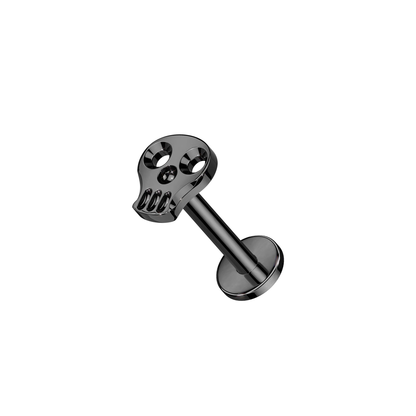 ✨ Titanium Hollow Skull Top Internally Threaded Labret 16G