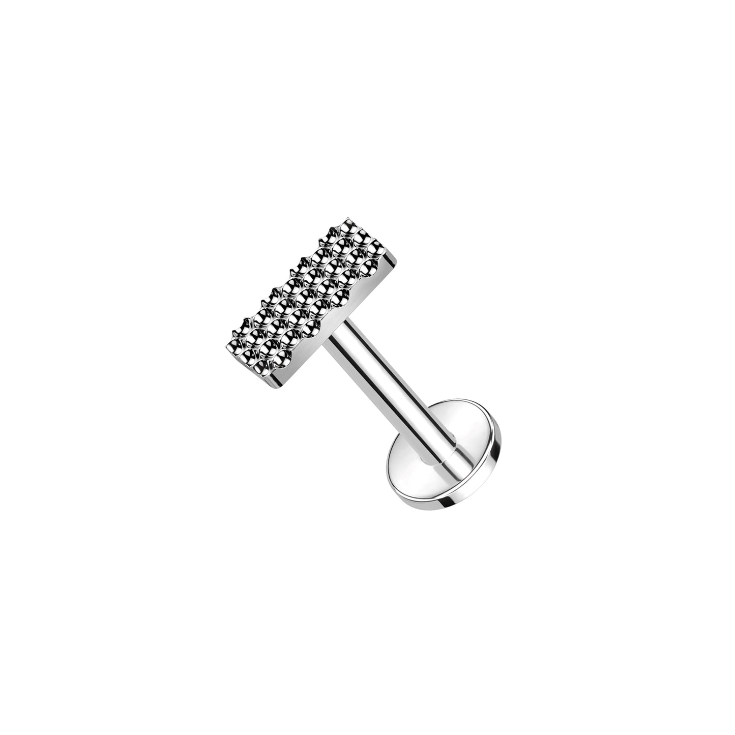 ✨ Titanium Rectangle Top Internally Threaded Labret 16G