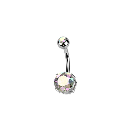 ✨ 14G 10mm Implant Grade Titanium Round CZ Belly Button Ring