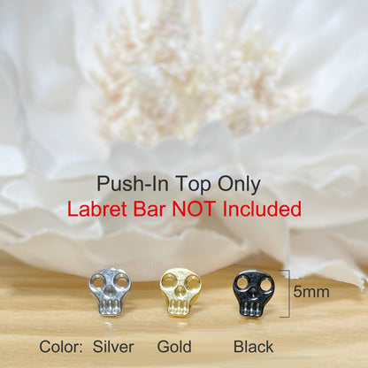 Titanium Hollow Skull Threadless Top