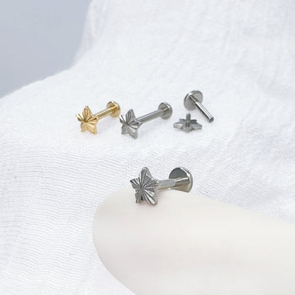 ✨ Titanium Star Top Internally Threaded Labret 16G
