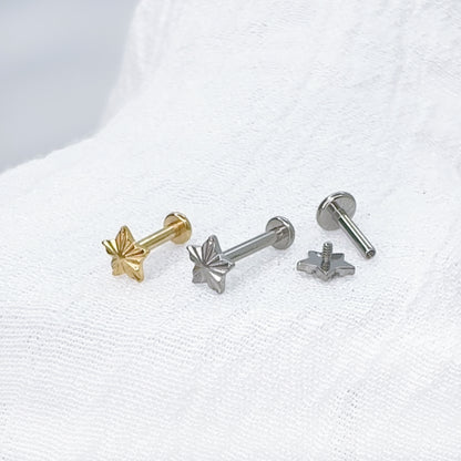 ✨ Titanium Star Top Internally Threaded Labret 16G