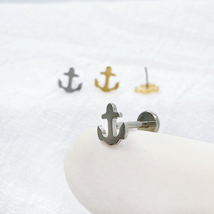 ✨ Titanium Anchor Top Threadless Labret