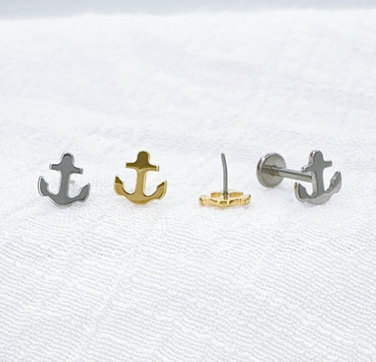 ✨ Titanium Anchor Top Threadless Labret
