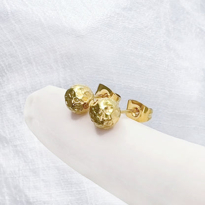 ✨ Surgical Steel Hammered Ball Stud Earring