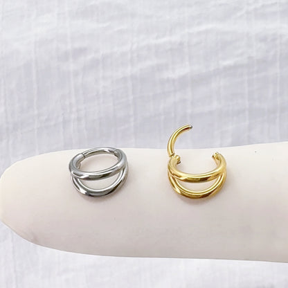 ✨ Titanium Hinged Double Hoop Segment Ring