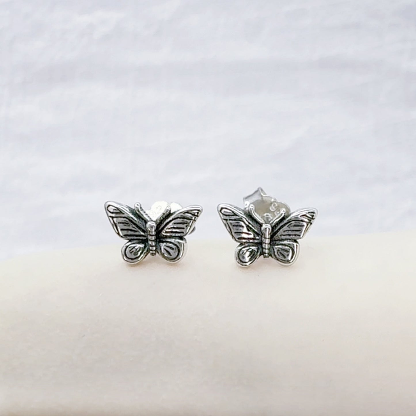 925 Silver Butterfly Stud Earrings