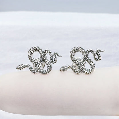 ✨ 925 Silver Snake Stud Earrings