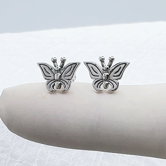 ✨ 925 Silver Butterfly Stud Earrings