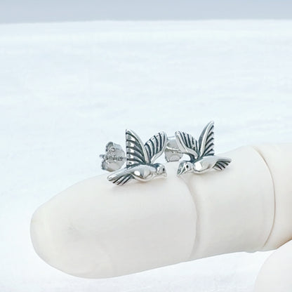 ✨ 925 Silver Hummingbird Stud Earrings