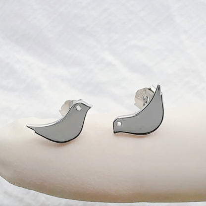 ✨ 925 Silver Small Bird Stud Earrings
