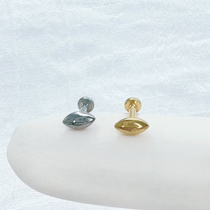 ✨ 16G Implant Grade Titanium Internally Threaded Marquise Top Labret Bar